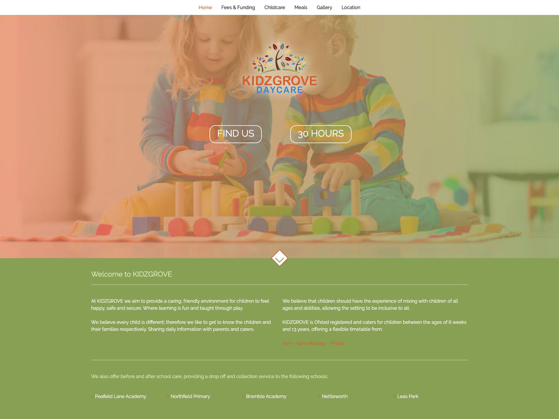 The Kidzgrove website created by it'seeze Website Design Nottingham