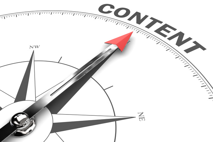 A compass pointing to the direction of content.